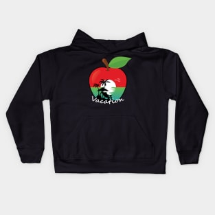 Vintage Sunset Apple Beach Kids Hoodie